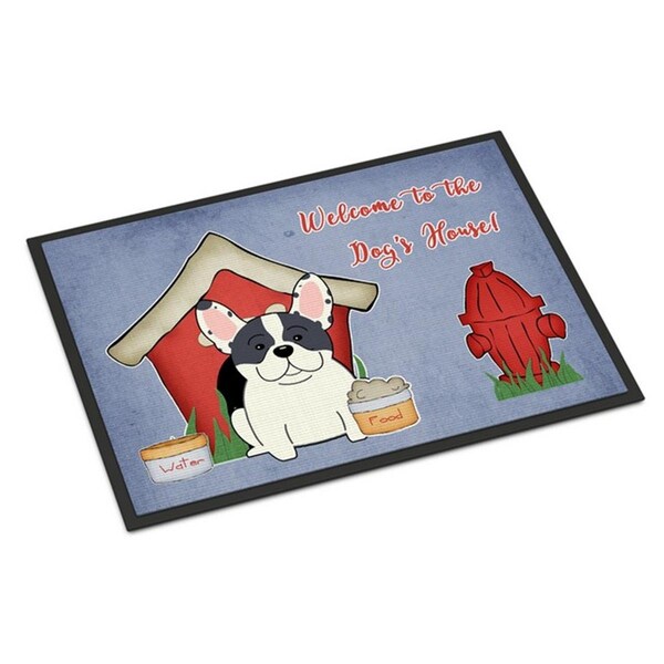 Carolines Treasures Dog House Collection French Bulldog Piebald Indoor or Outdoor Mat, 18 x 0.25 x 27 in. BB2765MAT - main